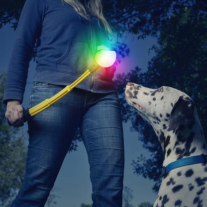  Nite Ize Huck 'N Tuck Glowstreak Collapsible Thrower + LED Ball