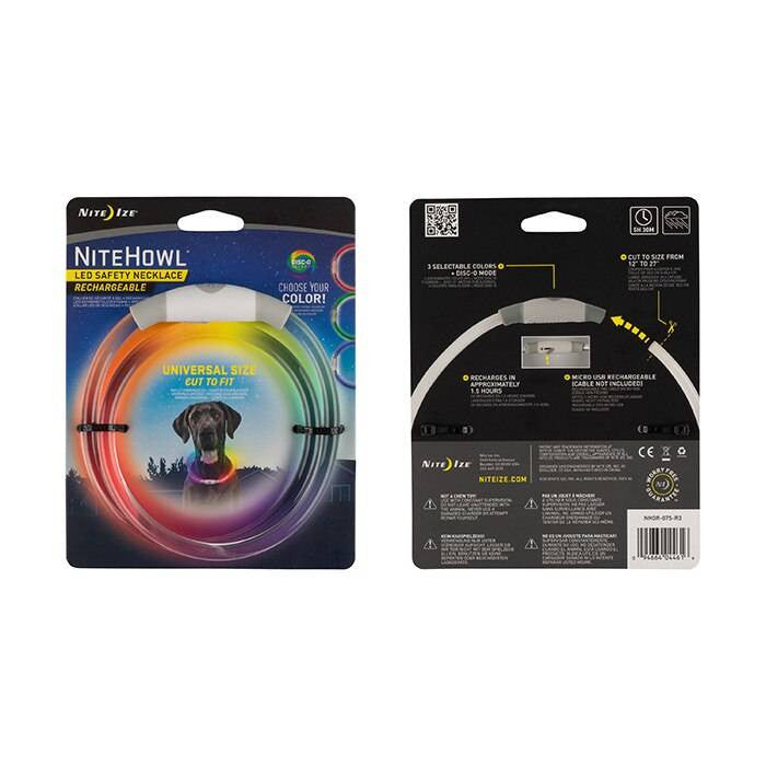  Nite Ize NiteHowl Rechargeable LED Safety Necklace Disc-O Select