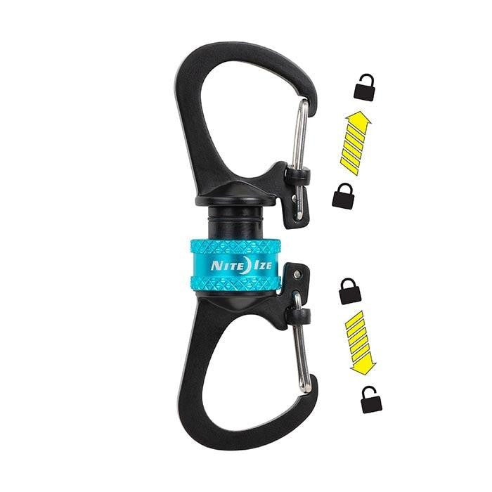  Nite Ize SlideLock 360 Magnetic Locking Dual Carabiner