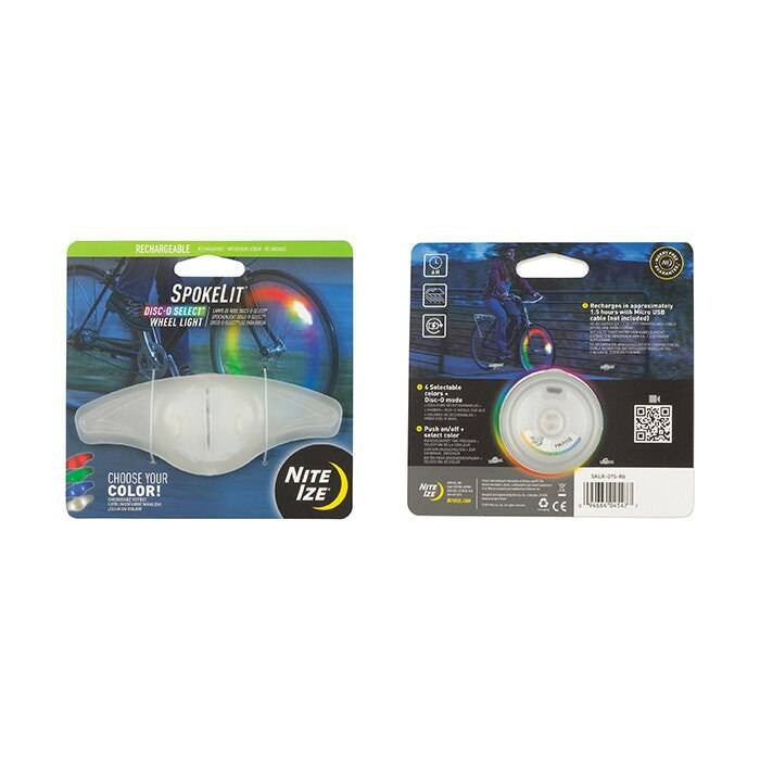 Nite Ize SpokeLit Rechargeable Wheel Light Disc-O Select