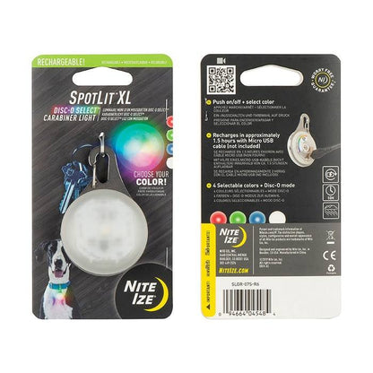  Nite Ize SpotLit XL Rechargeable Carabiner Light Disc-O Select