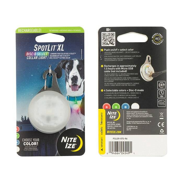  Nite Ize SpotLit XL Rechargeable Collar Light Disc-O Select