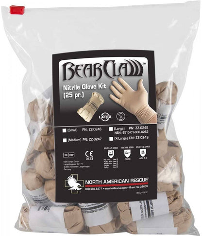  North American Rescue Bear Claw Glove Kit (25 Pcs)