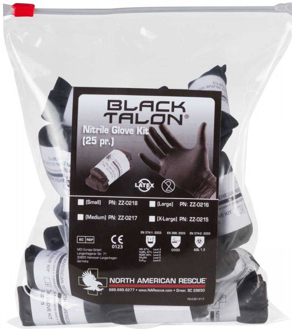  North American Rescue Black Talon Glove Kit ZZ-0216