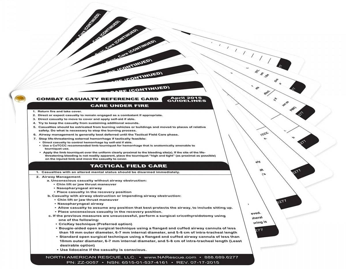  North American Rescue Combat Casualty Reference Card