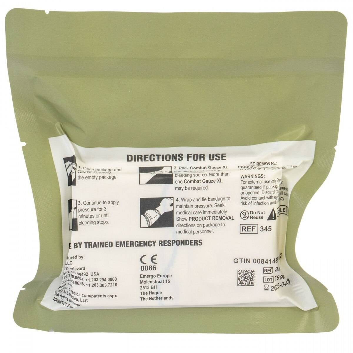  North American Rescue Combat Gauze Z-Fold Hemostatic