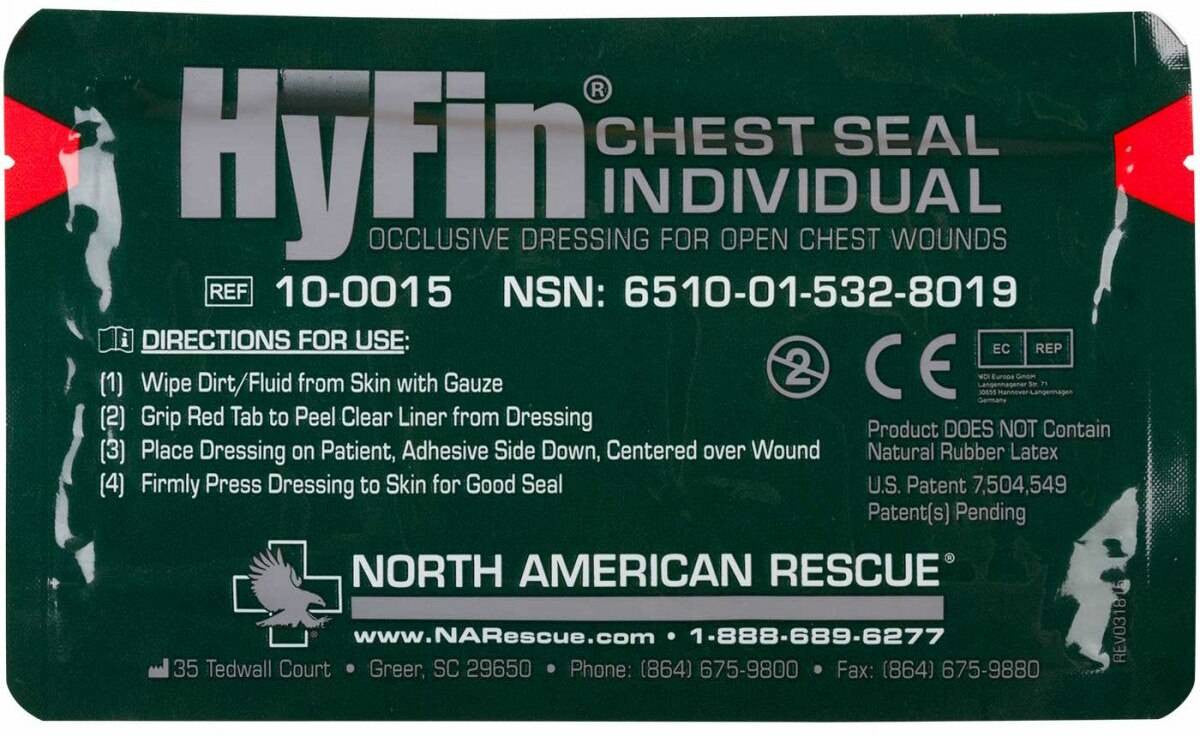  North American Rescue HyFin Chest Seal