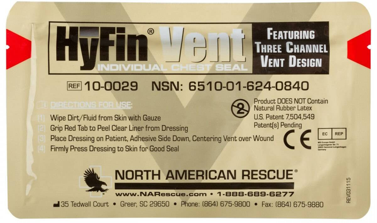  North American Rescue HyFin Vent Chest Seal