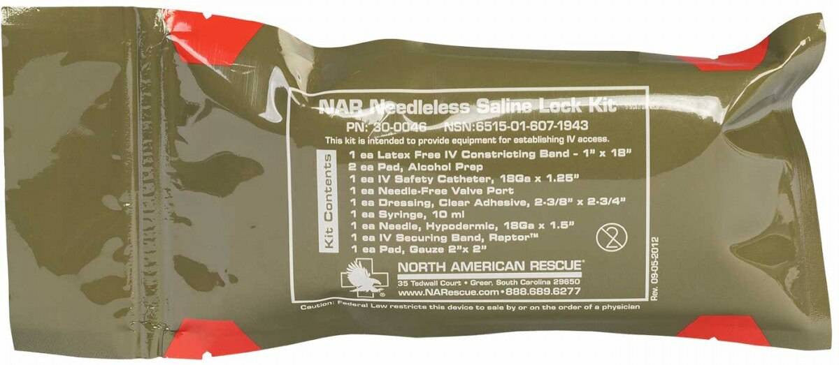  North American Rescue Needleless Saline Lock Kit