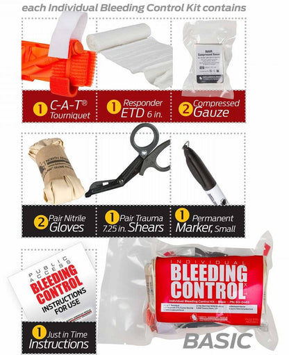  North American Rescue Public Access Bleeding Control 8-Pack-Vacuum Sealed