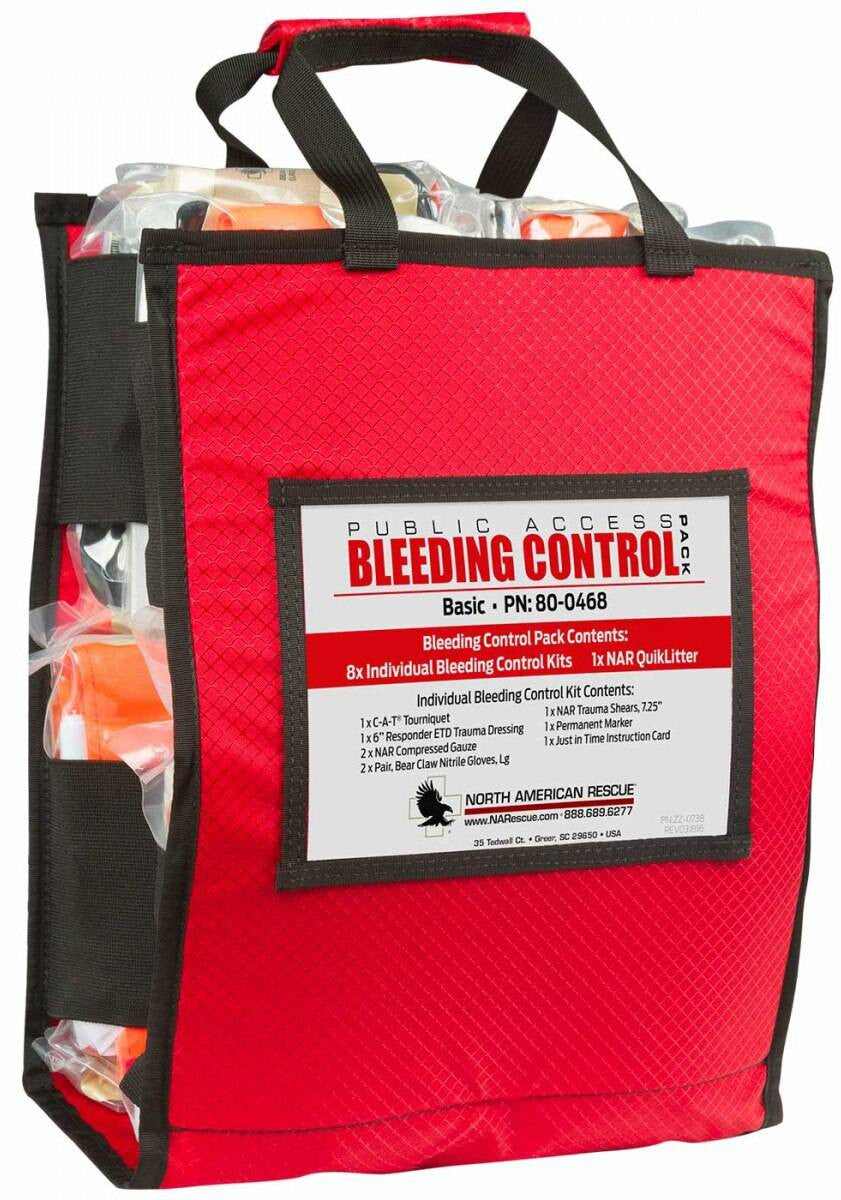  North American Rescue Public Access Bleeding Control 8-Pack-Vacuum Sealed