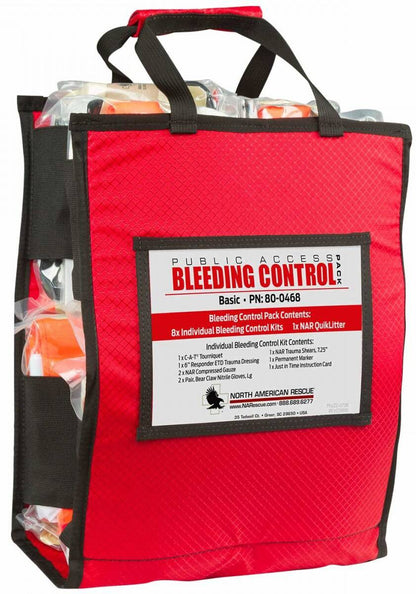  North American Rescue Public Access Bleeding Control 8-Pack-Vacuum Sealed