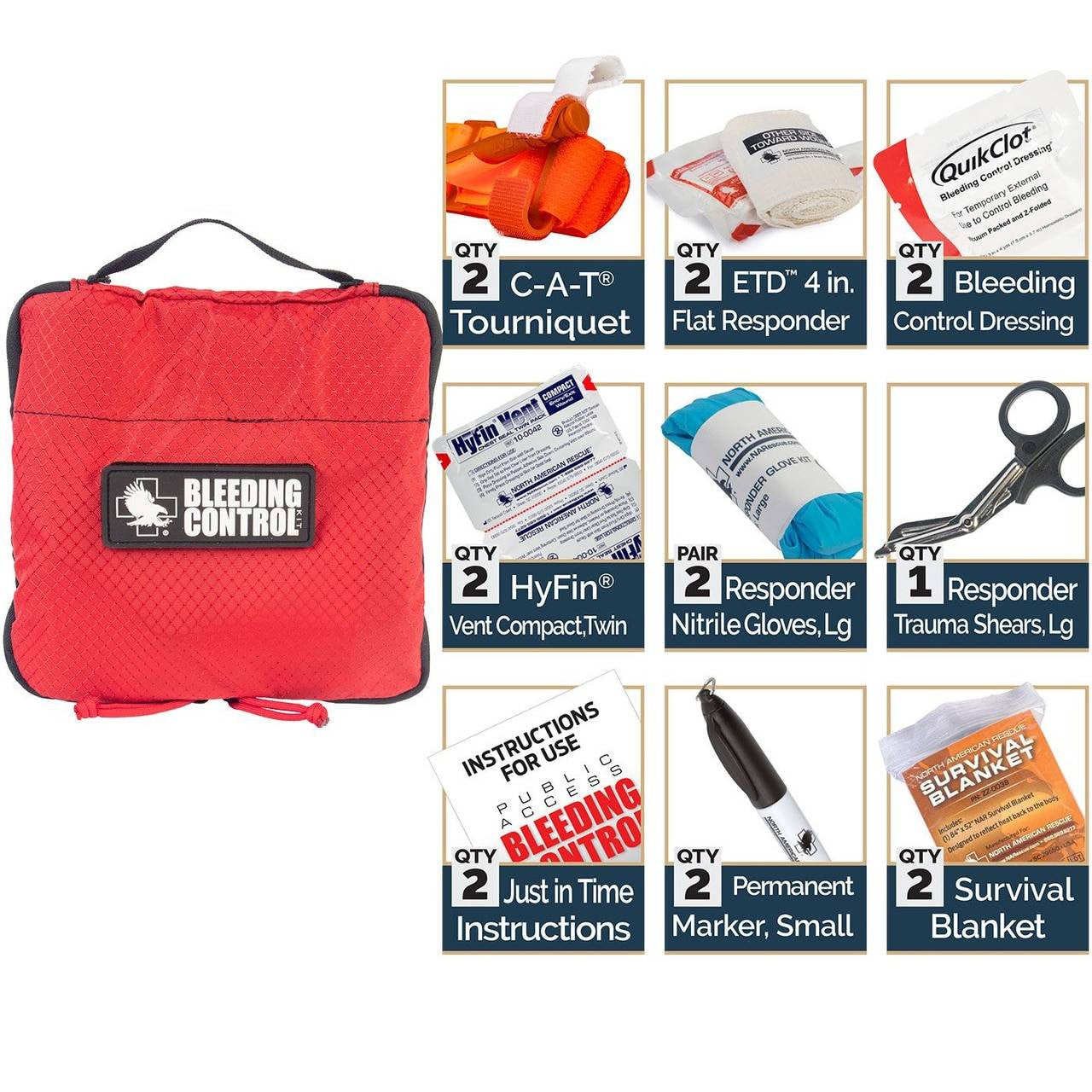  North American Rescue Public Access Bleeding Control Twin Pack