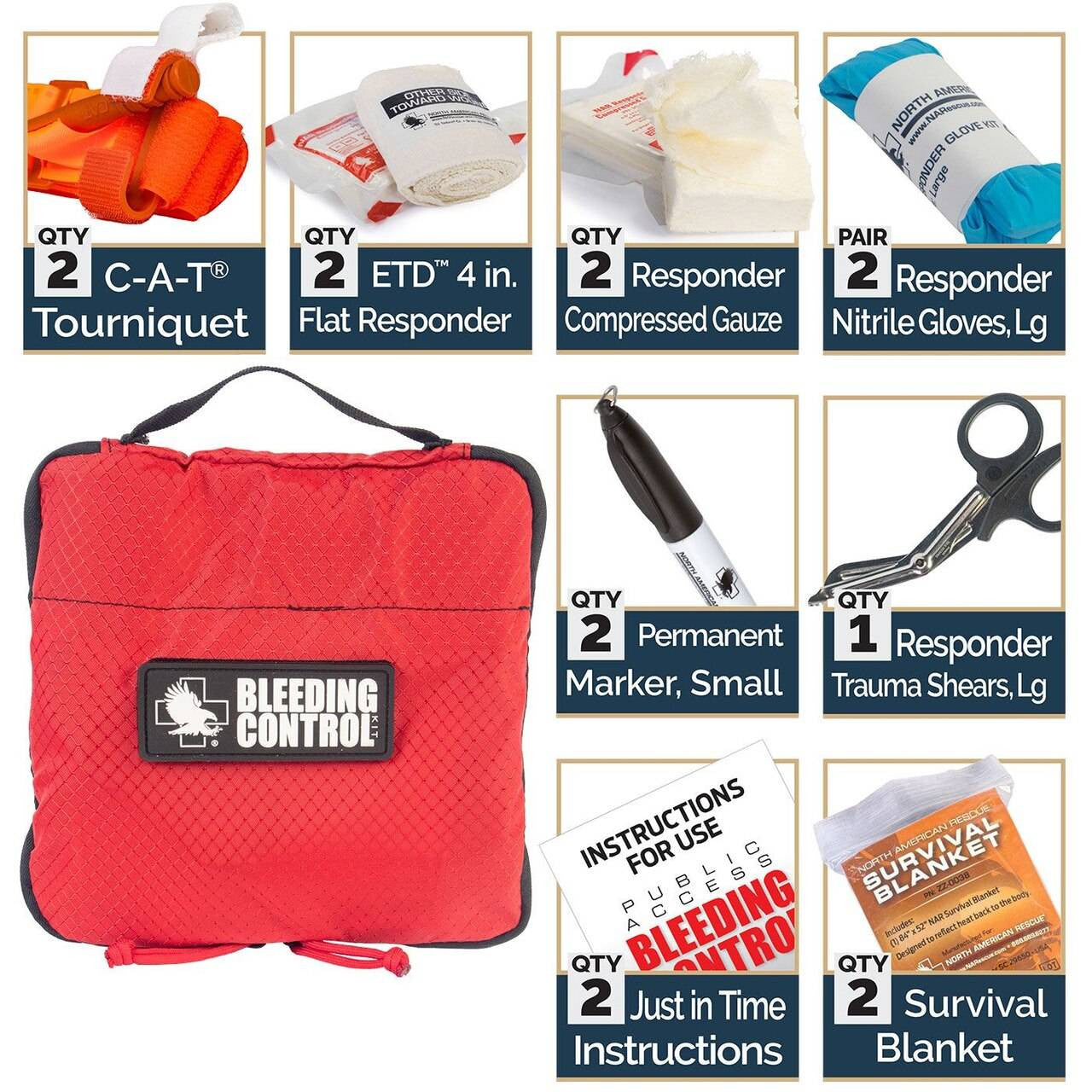  North American Rescue Public Access Bleeding Control Twin Pack