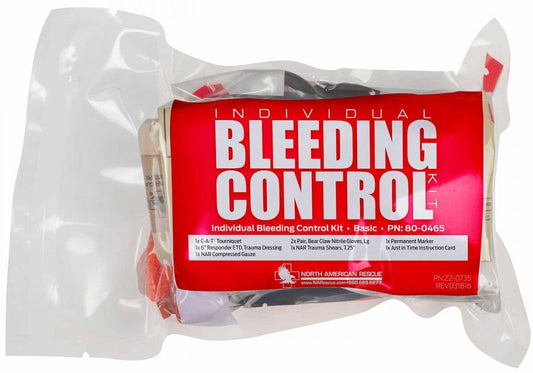  North American Rescue Public Individual Bleeding Control Kit-Vacuum Sealed