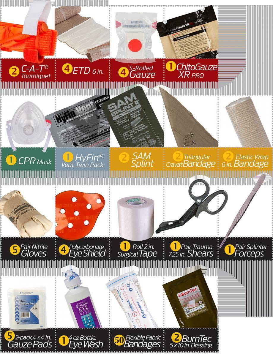  North American Rescue Range Trauma Kit - ORG