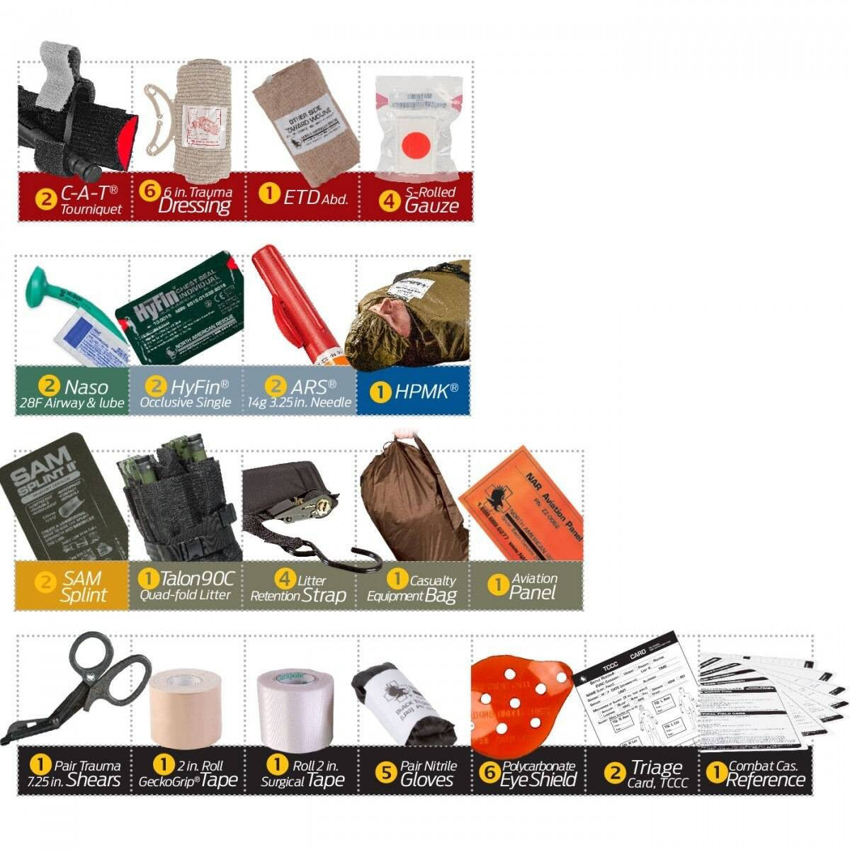  North American Rescue Warrior Aid And Litter Kit (WALK)