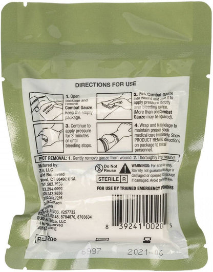  North American Rescue Z-Fold Vacuum Packet QuikClot Combat Gauze