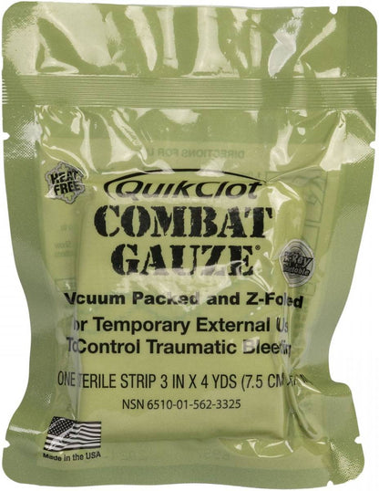  North American Rescue Z-Fold Vacuum Packet QuikClot Combat Gauze