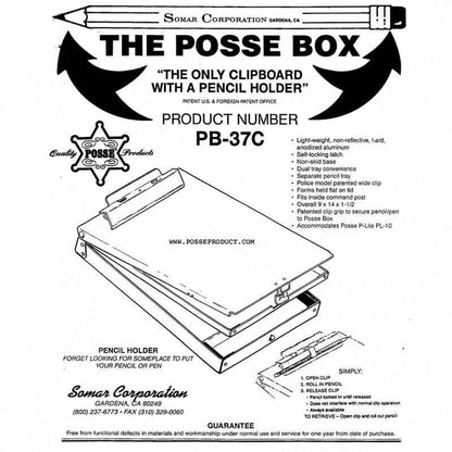  Posse Box PB-37C Bottom Opening Clipboard Box