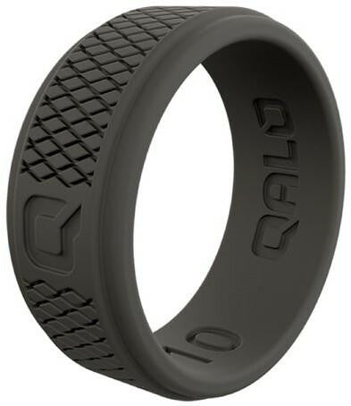  Qalo Men's Black Crosshatch Q2X Ring QS9-MHK