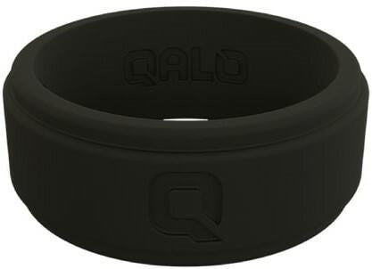  Qalo Men's Charcoal Step Edge Ring QS-MSC