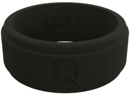  Qalo Men's Charcoal Step Edge Ring QS-MSC