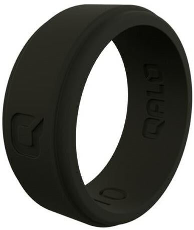  Qalo Men's Charcoal Step Edge Ring QS-MSC