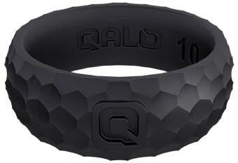  Qalo Men's Classic Forged Metallic Silicone Ring