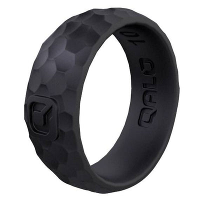  Qalo Men's Classic Forged Metallic Silicone Ring