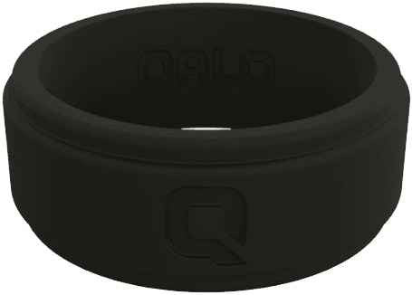  Qalo Men's Step Edge Black Q2X Silicone Ring