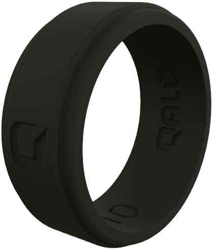  Qalo Men's Step Edge Black Q2X Silicone Ring