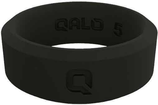 Qalo Women's Modern Black Q2X Silicone Ring
