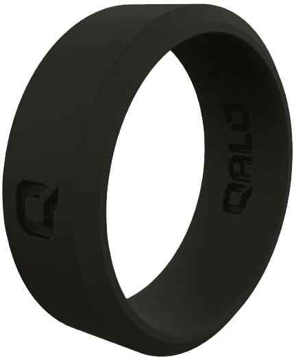  Qalo Women's Modern Black Q2X Silicone Ring