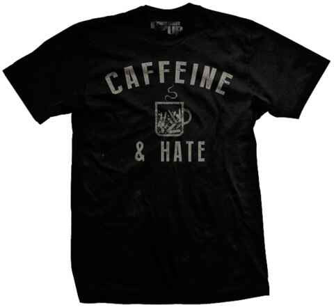  Ranger Up Bullets Caffeine And Hate Vintage Shirt