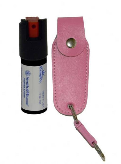  Smith & Wesson 1/2 Oz. Pepper Spray In Leather Holster