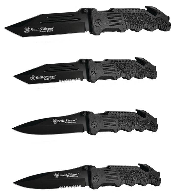  Smith & Wesson Border Guard Black Coated Knives