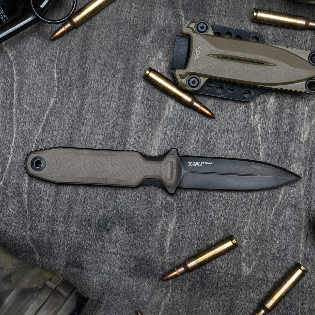  SOG Pentagon FX Covert Fixed Blade Knife