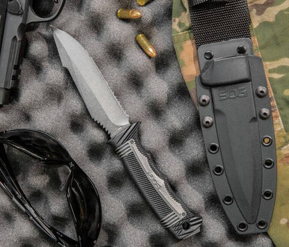 SOG SEAL Strike Powder Coat Fixed Blade Knife With Molded Sheath