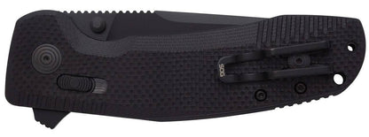  SOG SOG-TAC XR Blackout Serrated Folding Knife