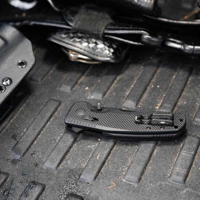  SOG SOG-TAC XR Blackout Serrated Folding Knife