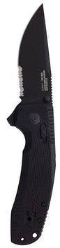  SOG SOG-TAC XR Blackout Serrated Folding Knife