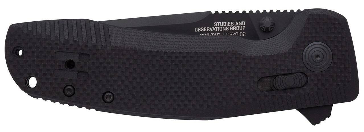  SOG SOG-TAC XR Blackout Serrated Folding Knife