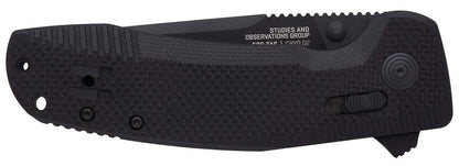  SOG SOG-TAC XR Blackout Serrated Folding Knife
