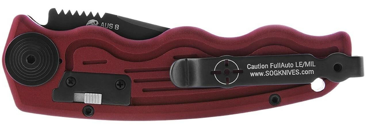  SOG-TAC California Special Auto Knife - Battleship Red