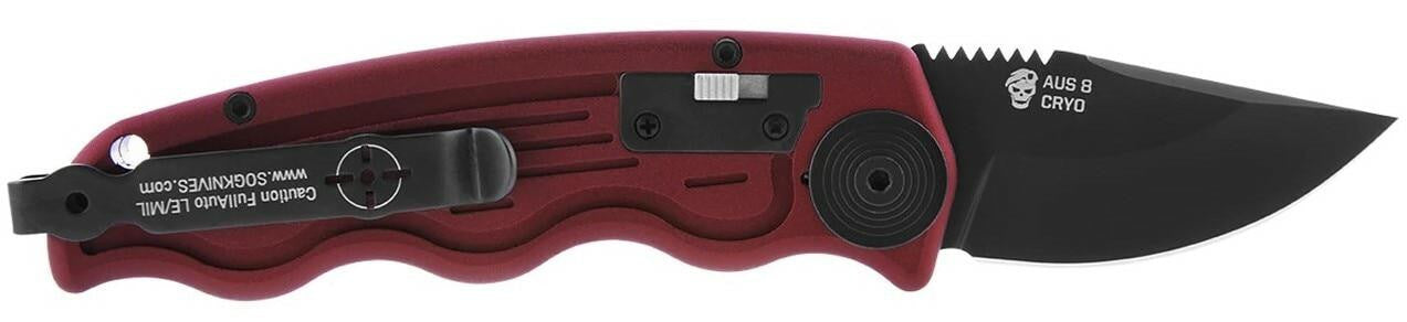 SOG-TAC California Special Auto Knife - Battleship Red