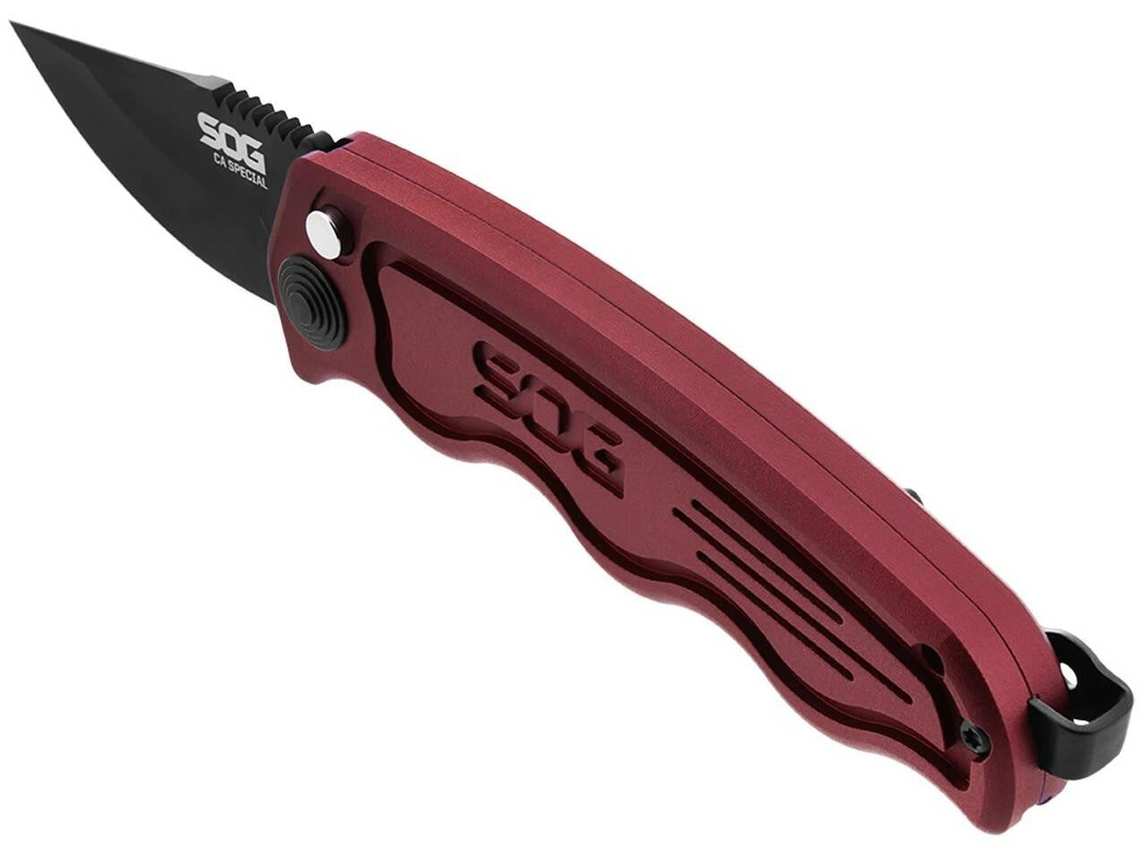  SOG-TAC California Special Auto Knife - Battleship Red