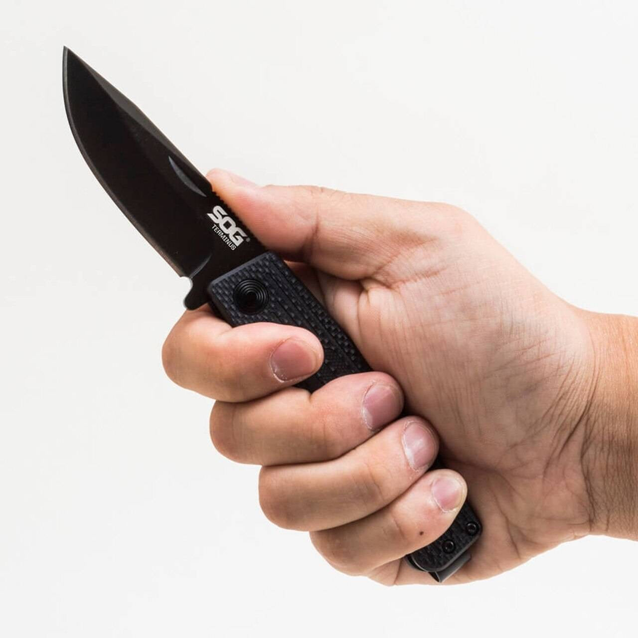  SOG Terminus Black Folding Knife