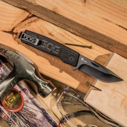  SOG Terminus Black Folding Knife