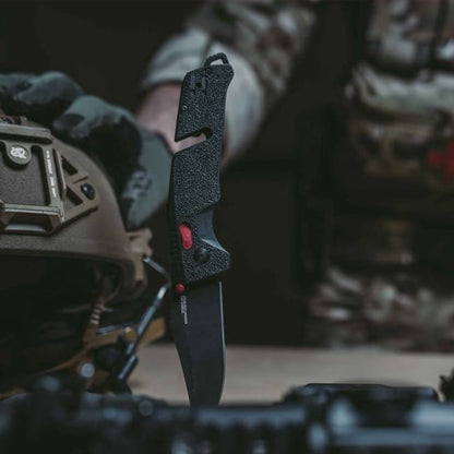  SOG Trident AT Black & Red Folding Knife